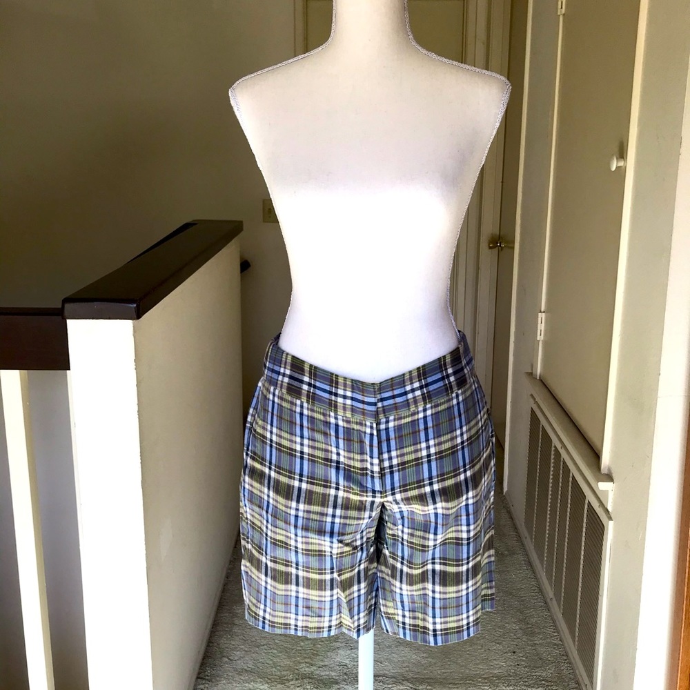 J.Crew madras bermuda shorts